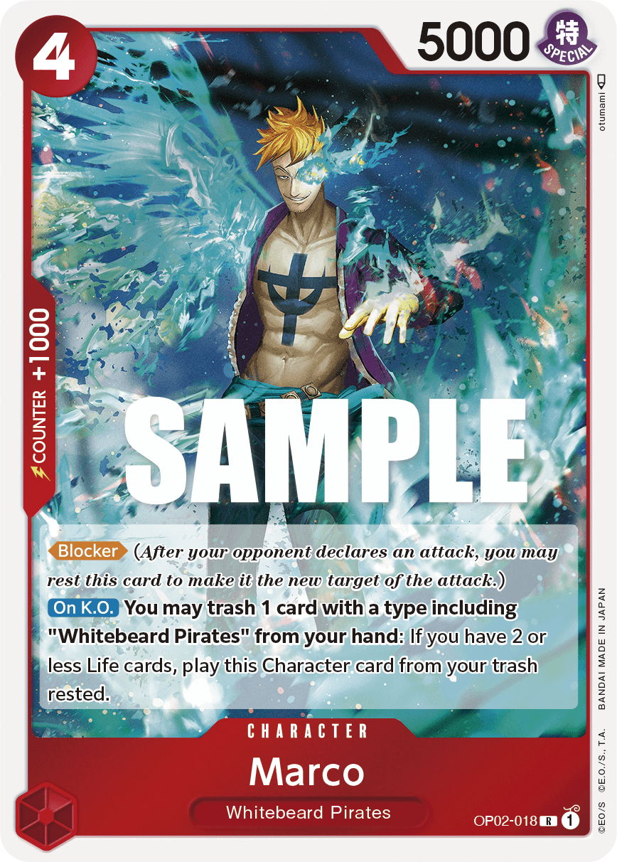 Marco OP02-018 Rare card from Paramount War
