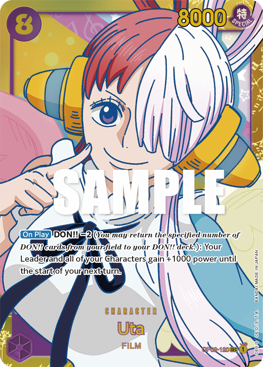 Uta OP02-120 Secret Rare card from Paramount War