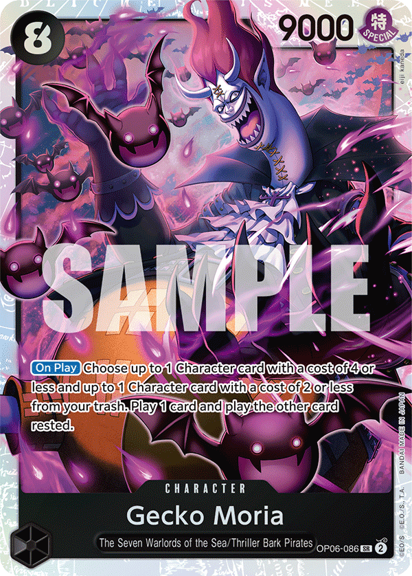 Gecko Moria OP06-086 Super Rare card from Wings of the Captain