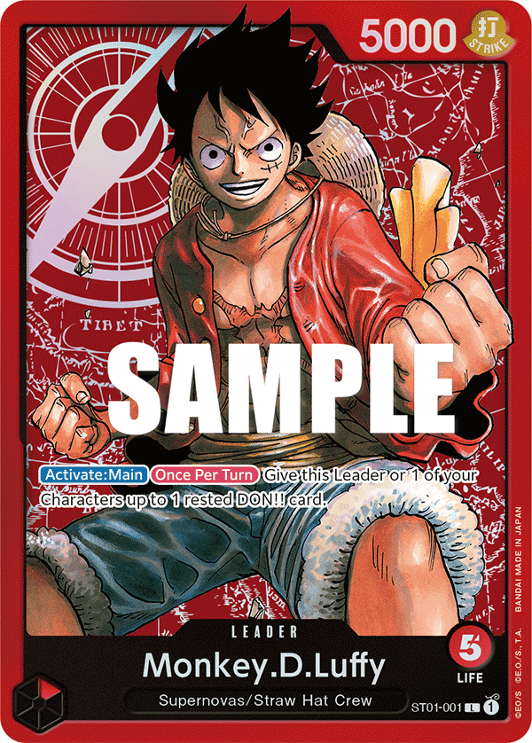 Monkey.D.Luffy ST01-001 Leader card from Starter Deck: Straw Hat Crew